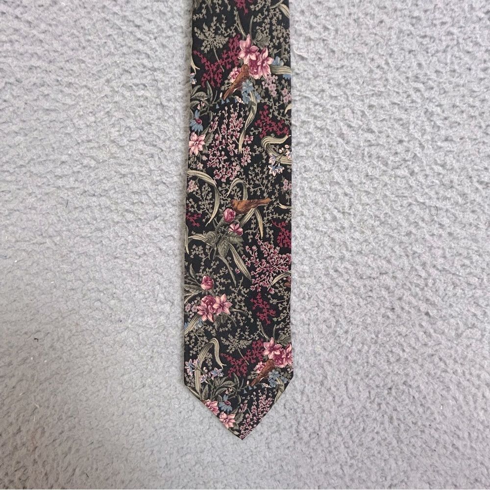 Hugo Boss men’s Floral Patterned Men's Tie silk rust